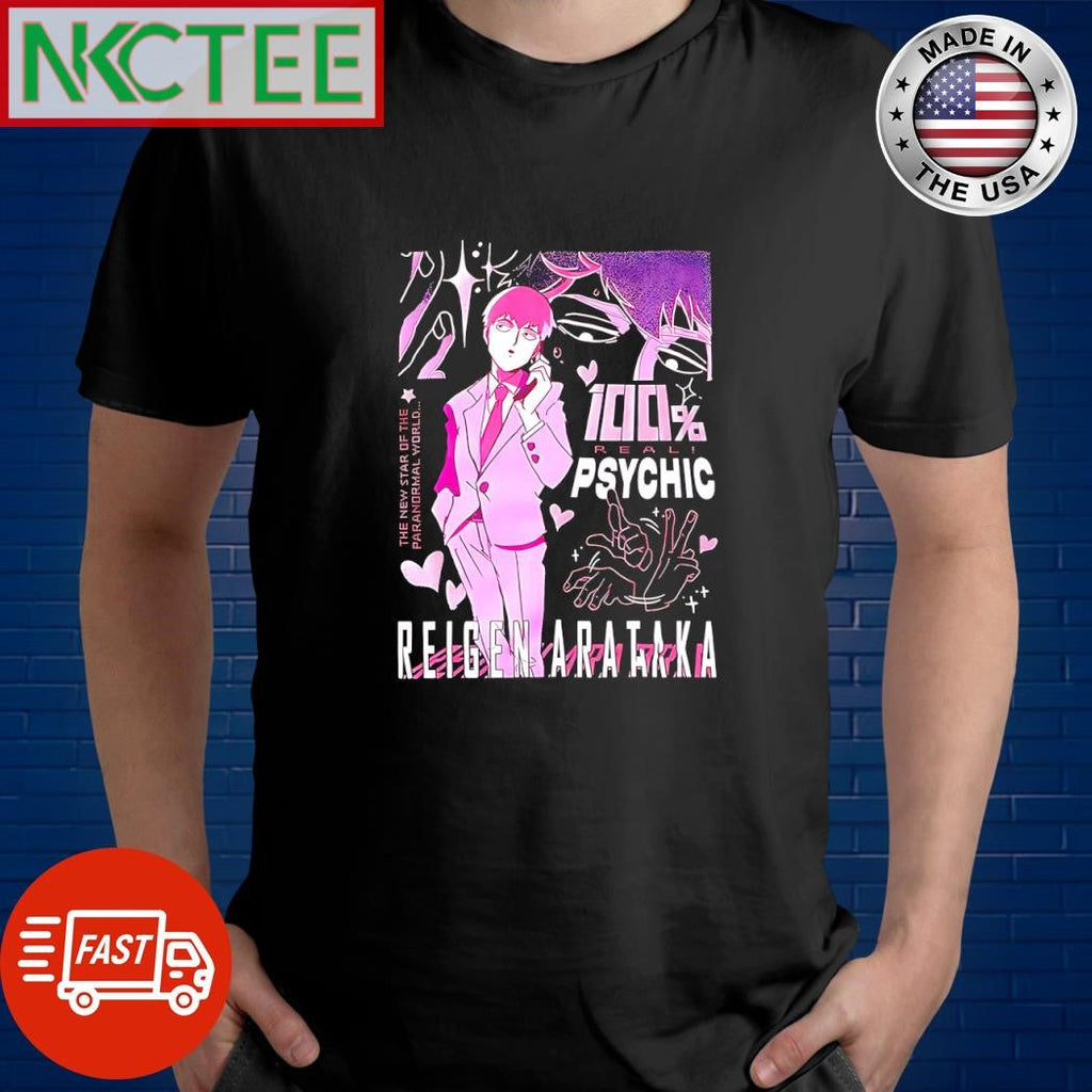 Premium 100 % real psychic Reigen Arataka shirt Unisex T-shirt, Sweatshirt, Hoodie, Long Sleeve Tee - T-Shirt, Sweatshirt, Hoodie