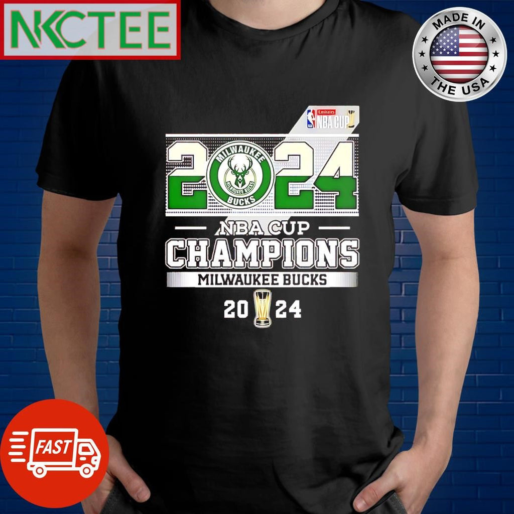 Premium 2024 NBA Cup Champions Milwaukee Bucks shirt Unisex T-shirt, Sweatshirt, Hoodie, Long Sleeve Tee - T-Shirt, Sweatshirt, Hoodie