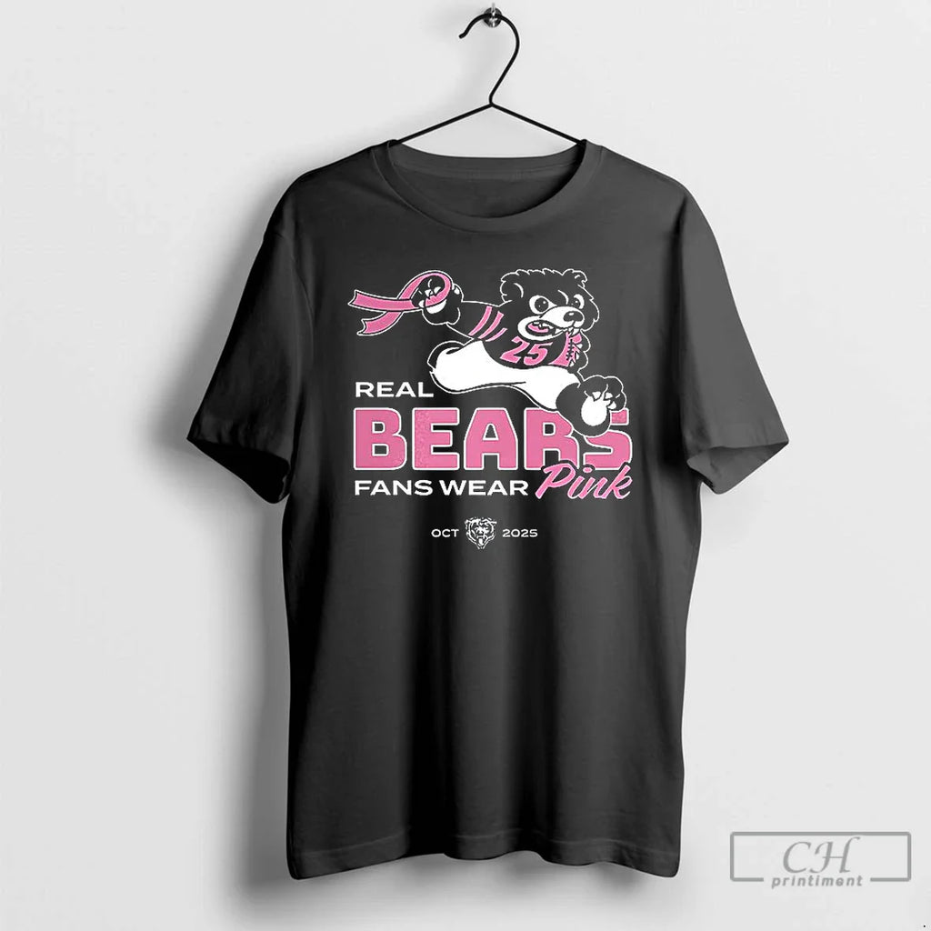 Premium 2025 Real Bears Fans Wear Pink T Shirts Unisex T-shirt, Sweatshirt, Hoodie, Long Sleeve Tee - T-Shirt, Sweatshirt, Hoodie