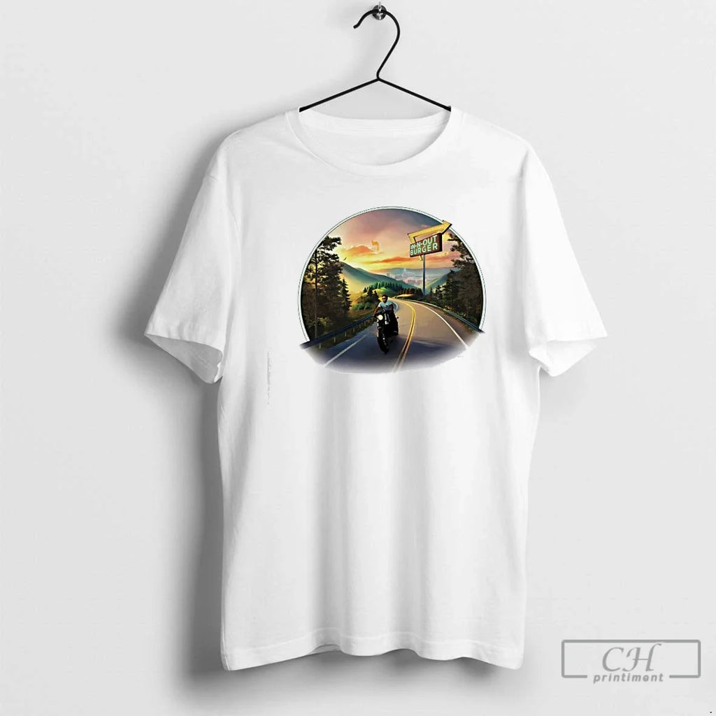 Man Riding Motor N Out Burger Outside Tennessee City T-Shirts, Hoodie, Sweatshirt - T-Shirt, Sweatshirt, Hoodie