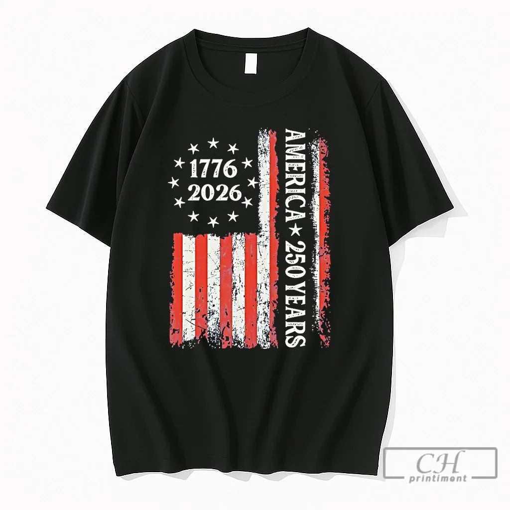 Premium America 250 Years Usa 250th Usa Birthday 1776 2026 Unisex T-shirt, Sweatshirt, Hoodie, Long Sleeve Tee - T-Shirt, Sweatshirt, Hoodie