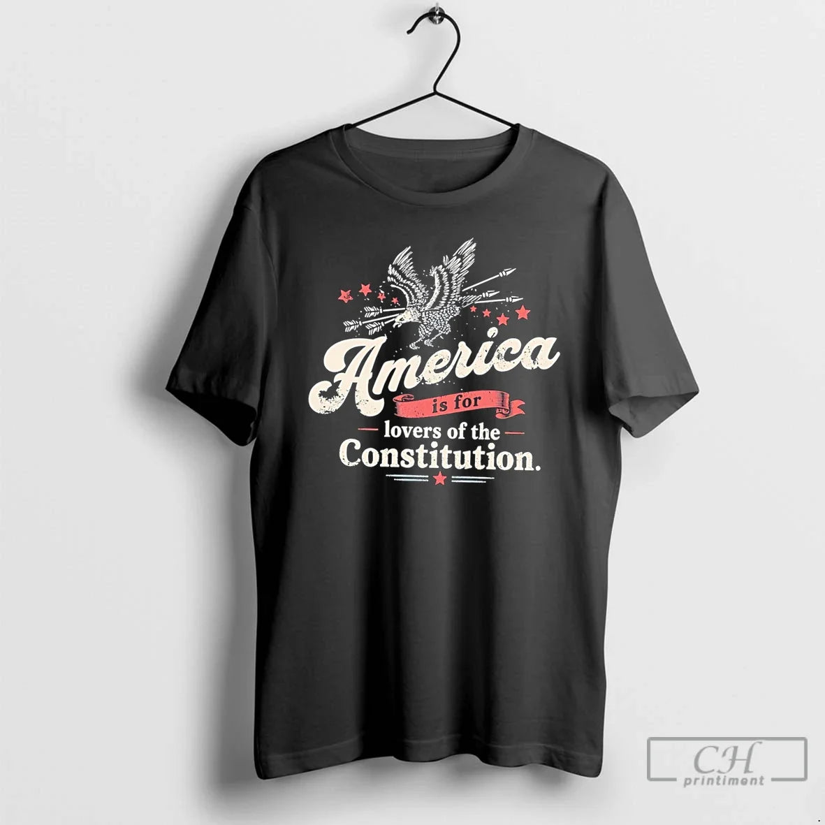 Premium America Is For Lovers Of The Constitution Eagle Tee Unisex T-shirt, Sweatshirt, Hoodie, Long Sleeve Tee - T-Shirt, Sweatshirt, Hoodie