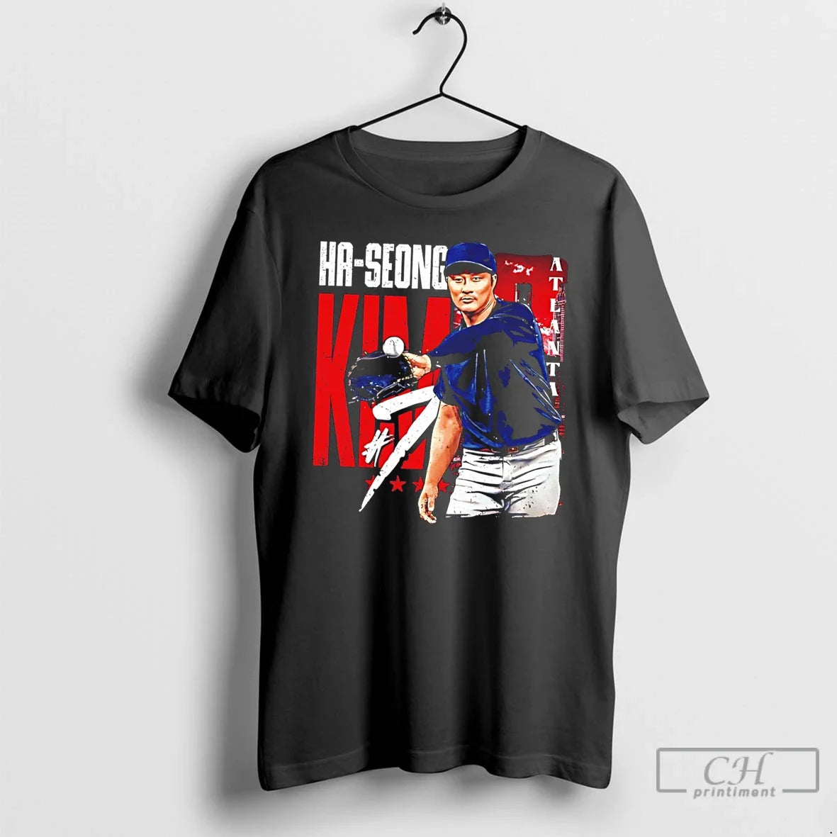 Premium Atlanta Braves Ha Seong Kim Illustration Tee Unisex T-shirt, Sweatshirt, Hoodie, Long Sleeve Tee - T-Shirt, Sweatshirt, Hoodie