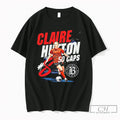 Premium Bay Football Club Claire Hutton 50 Caps Illustration Tee Unisex T-shirt, Sweatshirt, Hoodie, Long Sleeve Tee - T-Shirt, Sweatshirt, Hoodie