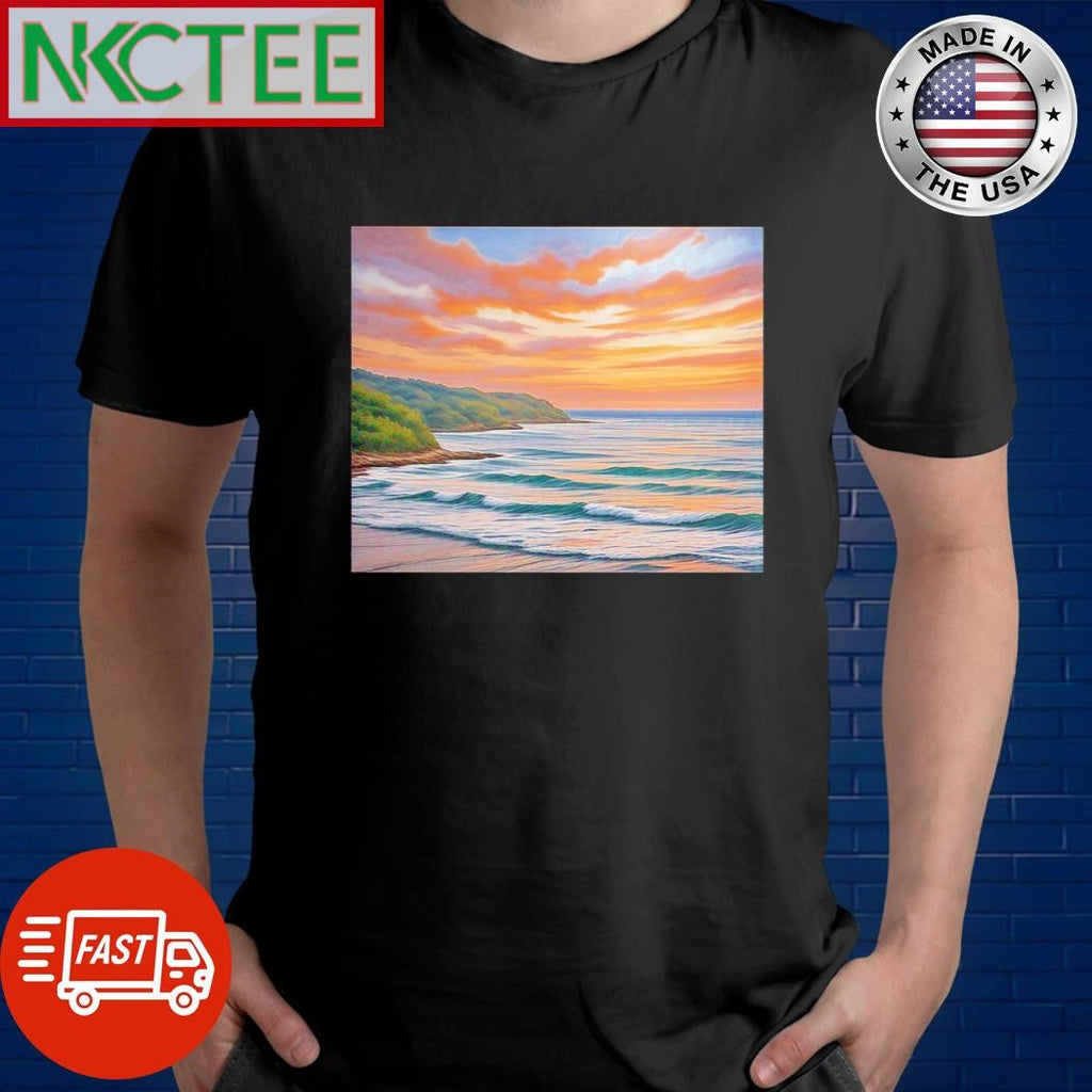 Premium Beach Landscape painting shirt Unisex T-shirt, Sweatshirt, Hoodie, Long Sleeve Tee - T-Shirt, Sweatshirt, Hoodie