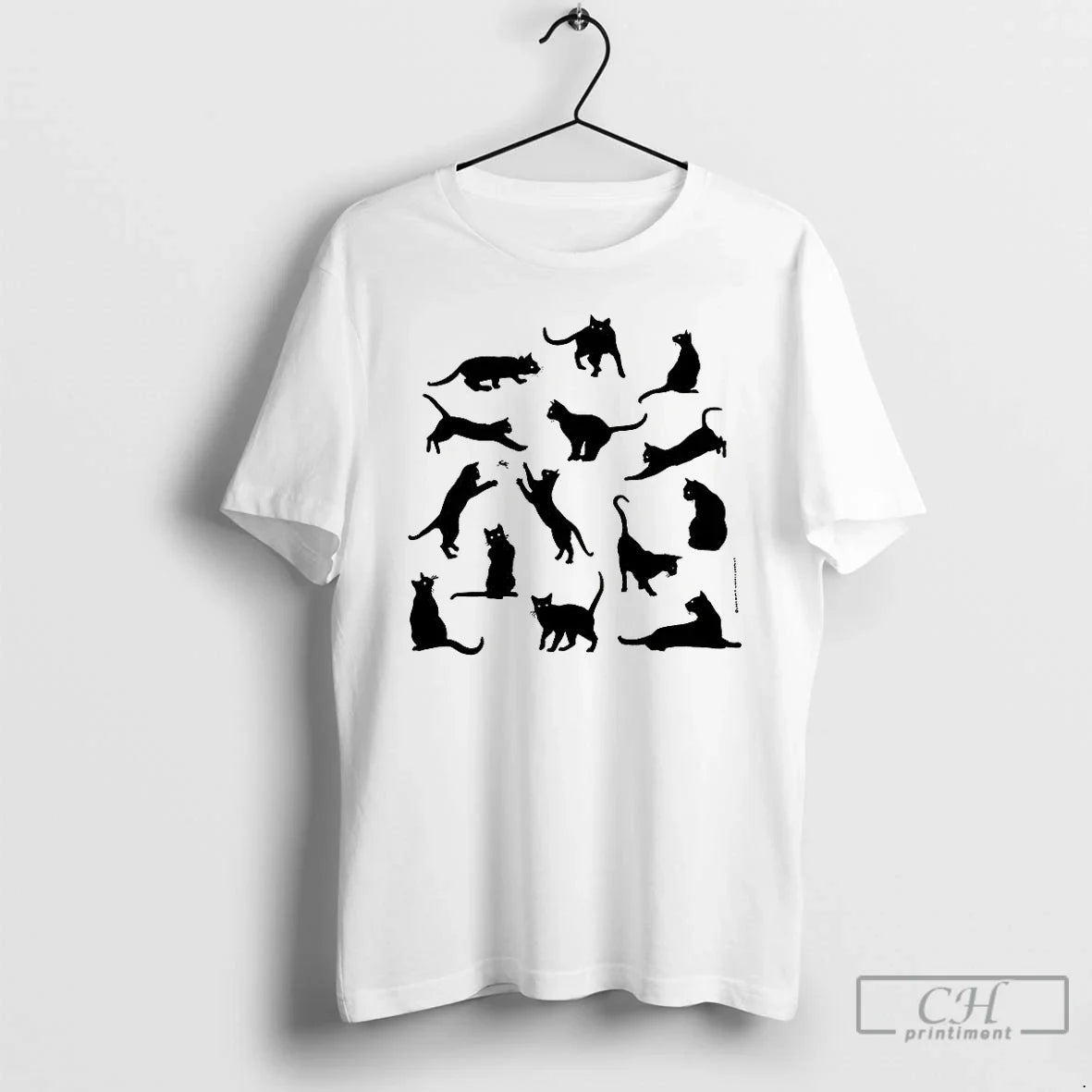 Premium Black Cat Silhouettes T Shirts Unisex T-shirt, Sweatshirt, Hoodie, Long Sleeve Tee - T-Shirt, Sweatshirt, Hoodie