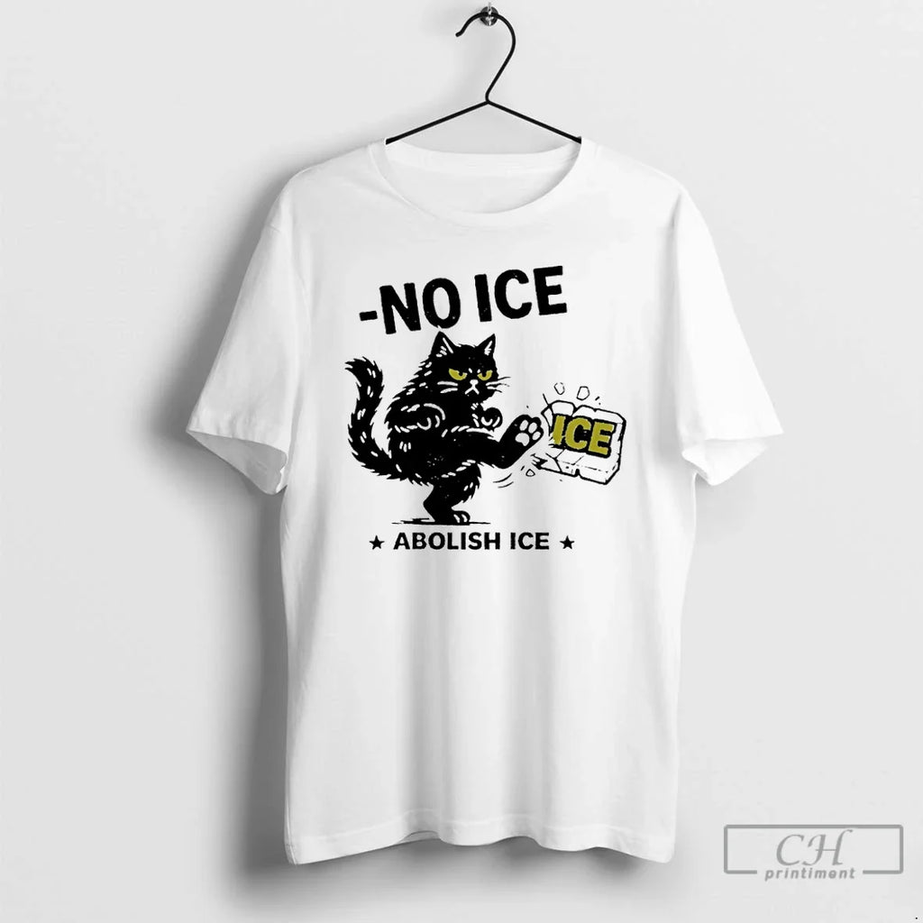 Black Cat No Ice Abolish Ice T-Shirts, Hoodie, Sweatshirt - T-Shirt, Sweatshirt, Hoodie