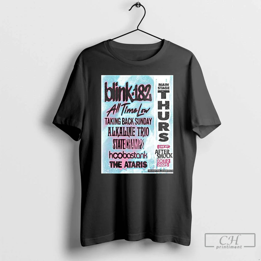 Premium Blink 182 Discovery Park Sacramento Ca October 2 2025 Long Sleve T Shirts Unisex T-shirt, Sweatshirt, Hoodie, Long Sleeve Tee - T-Shirt, Sweatshirt, Hoodie