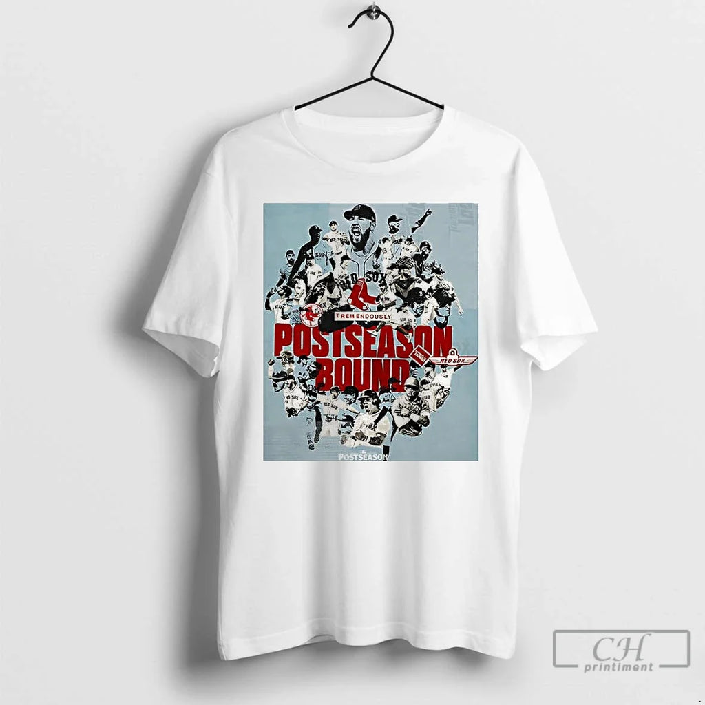 Premium Boston Red Sox Baseball Postseason Bound 2025 Trem Endously T Shirts Unisex T-shirt, Sweatshirt, Hoodie, Long Sleeve Tee - T-Shirt, Sweatshirt, Hoodie