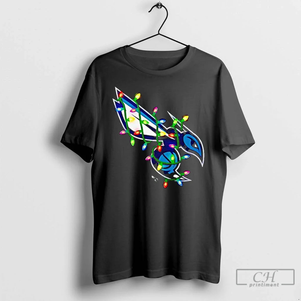 Charlotte Hornets Logo Lights Merry T-Shirts, Hoodie, Sweatshirt - T-Shirt, Sweatshirt, Hoodie