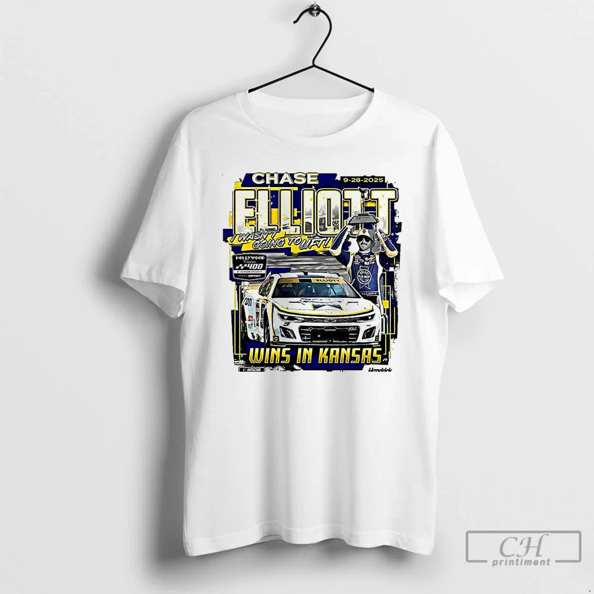 Premium Chase Elliott Checkered Flag Sports 2025 Hollywood Casino 400 Race Winner Nascar Cup Series - T-Shirt, Sweatshirt, Hoodie