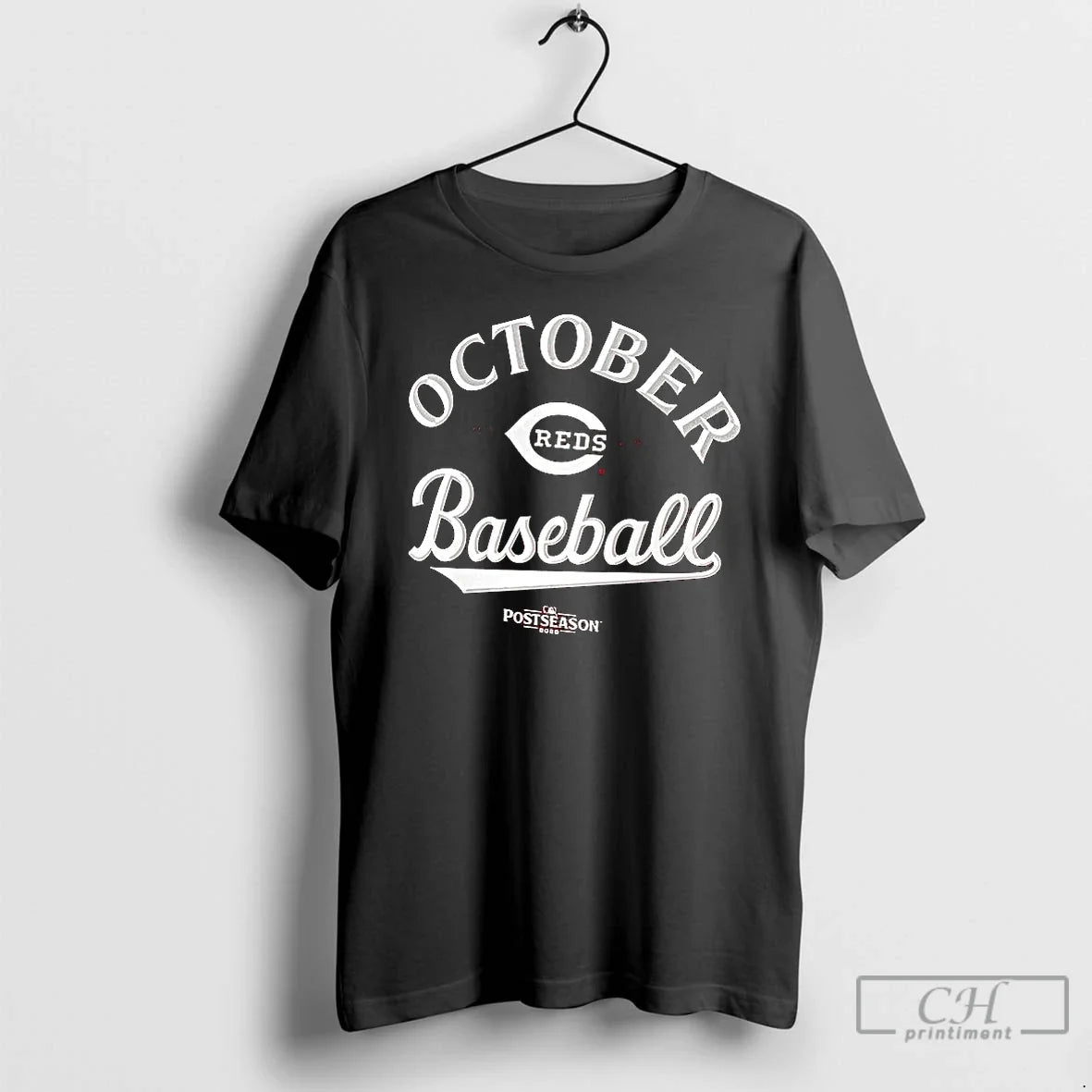 Premium Cincinnati Reds Baseball Red October Postseason 2025 Locker Room T Shirts Unisex T-shirt, Sweatshirt, Hoodie, Long Sleeve Tee - T-Shirt, Sweatshirt, Hoodie