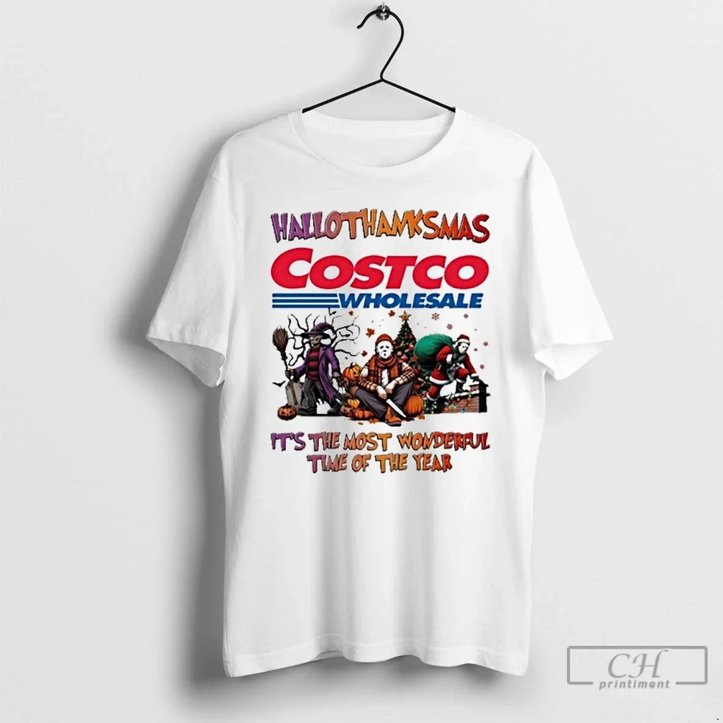 Premium Costco Horror Film Hallothanksmas Its The Most Wonderful Time Of The Year T Shirts - T-Shirt, Sweatshirt, Hoodie