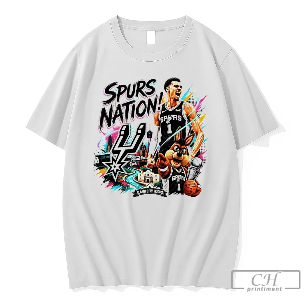 Premium Coyote Victor Wembanyama San Antonio Spurs Basketball Spurs Nation Alamo City Hoops T Shirts - T-Shirt, Sweatshirt, Hoodie