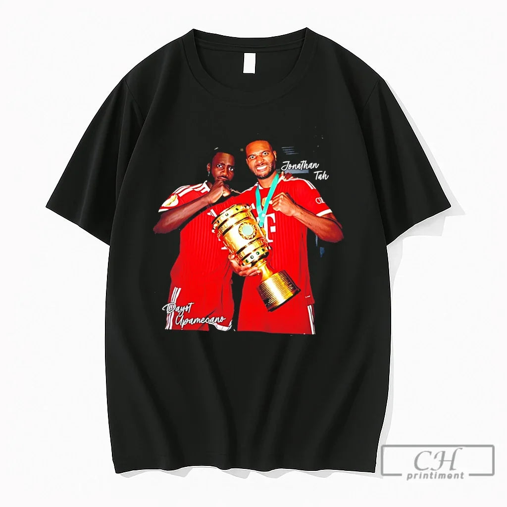 Premium Dfb Pokal Champions 2026 Dayot Upamecano And Jonathan Tah Tee Unisex T-shirt, Sweatshirt, Hoodie, Long Sleeve Tee - T-Shirt, Sweatshirt, Hoodie