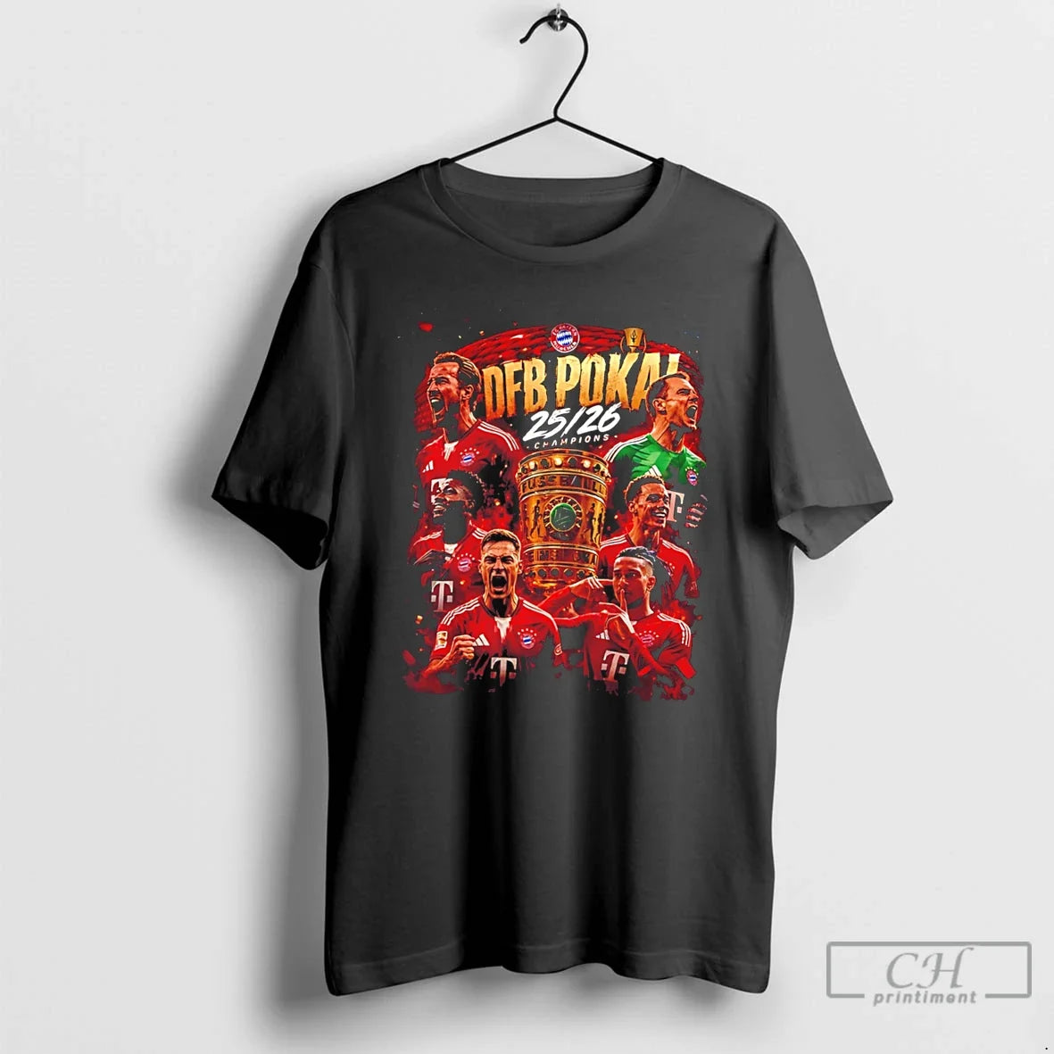 Premium Dfb Pokal Champions 25 26 Fc Bayern Munich Graphic Tee Unisex T-shirt, Sweatshirt, Hoodie, Long Sleeve Tee - T-Shirt, Sweatshirt, Hoodie