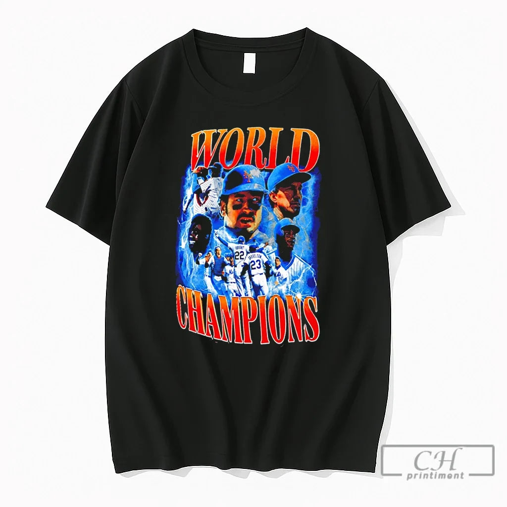 Premium Davey Johnson Mets 1986 World Champions Tee Unisex T-shirt, Sweatshirt, Hoodie, Long Sleeve Tee - T-Shirt, Sweatshirt, Hoodie