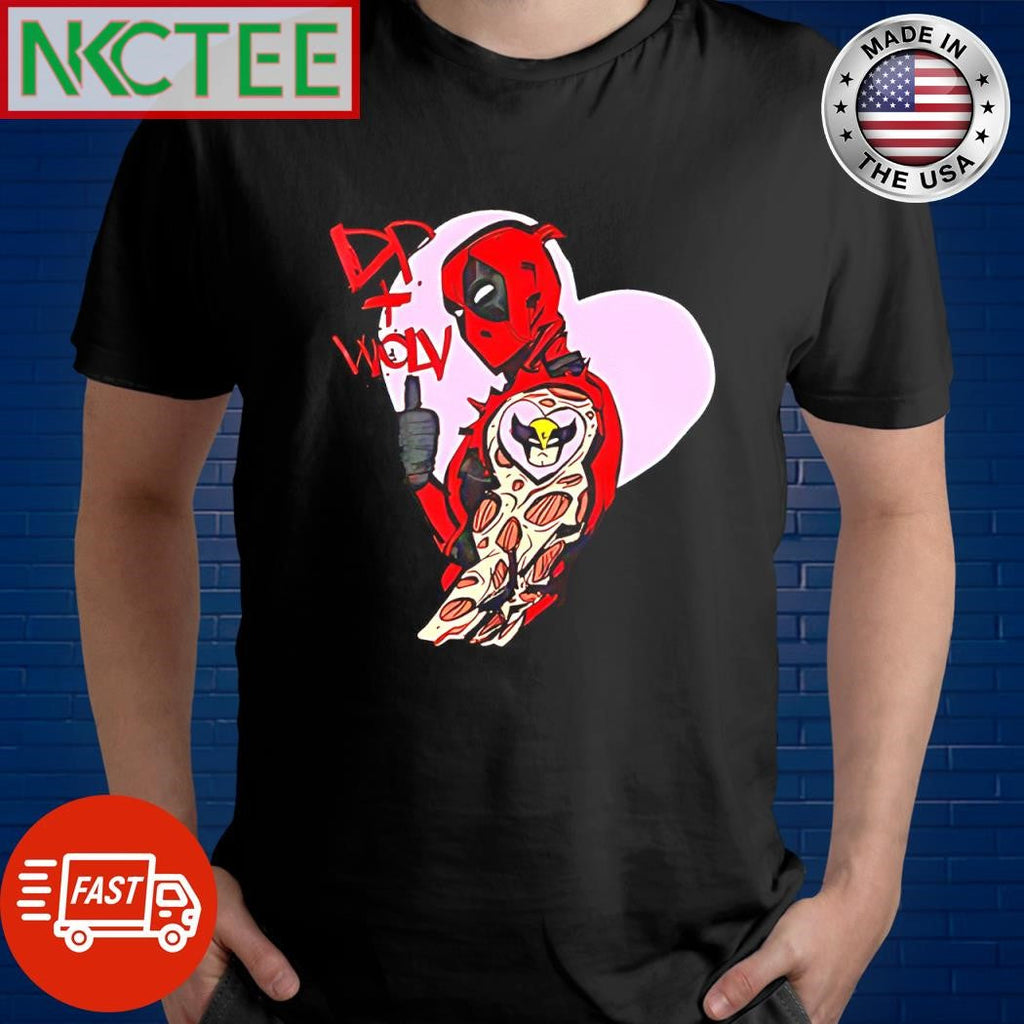 Premium Deadpool I Heart You DP + Woly shirt Unisex T-shirt, Sweatshirt, Hoodie, Long Sleeve Tee - T-Shirt, Sweatshirt, Hoodie