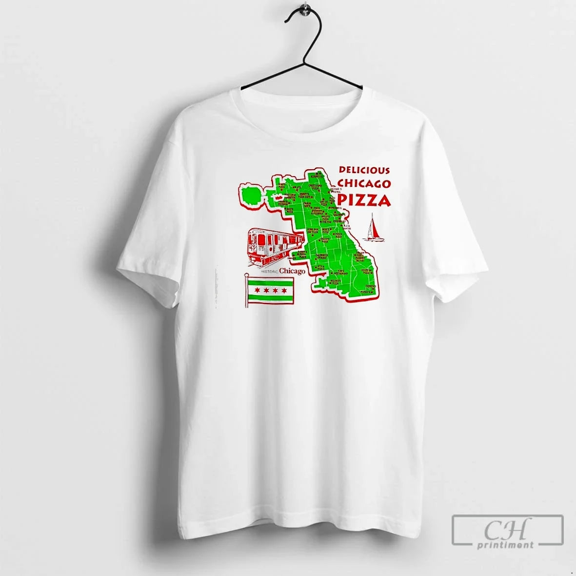 Delicious Chicago Pizza Across Historic T-Shirts, Hoodie, Sweatshirt - T-Shirt, Sweatshirt, Hoodie