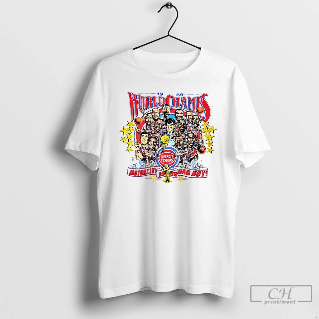 Premium Detroit Pistons 1989 World Champs Motorcity Bad Boys T Shirts Unisex T-shirt, Sweatshirt, Hoodie, Long Sleeve Tee - T-Shirt, Sweatshirt, Hoodie