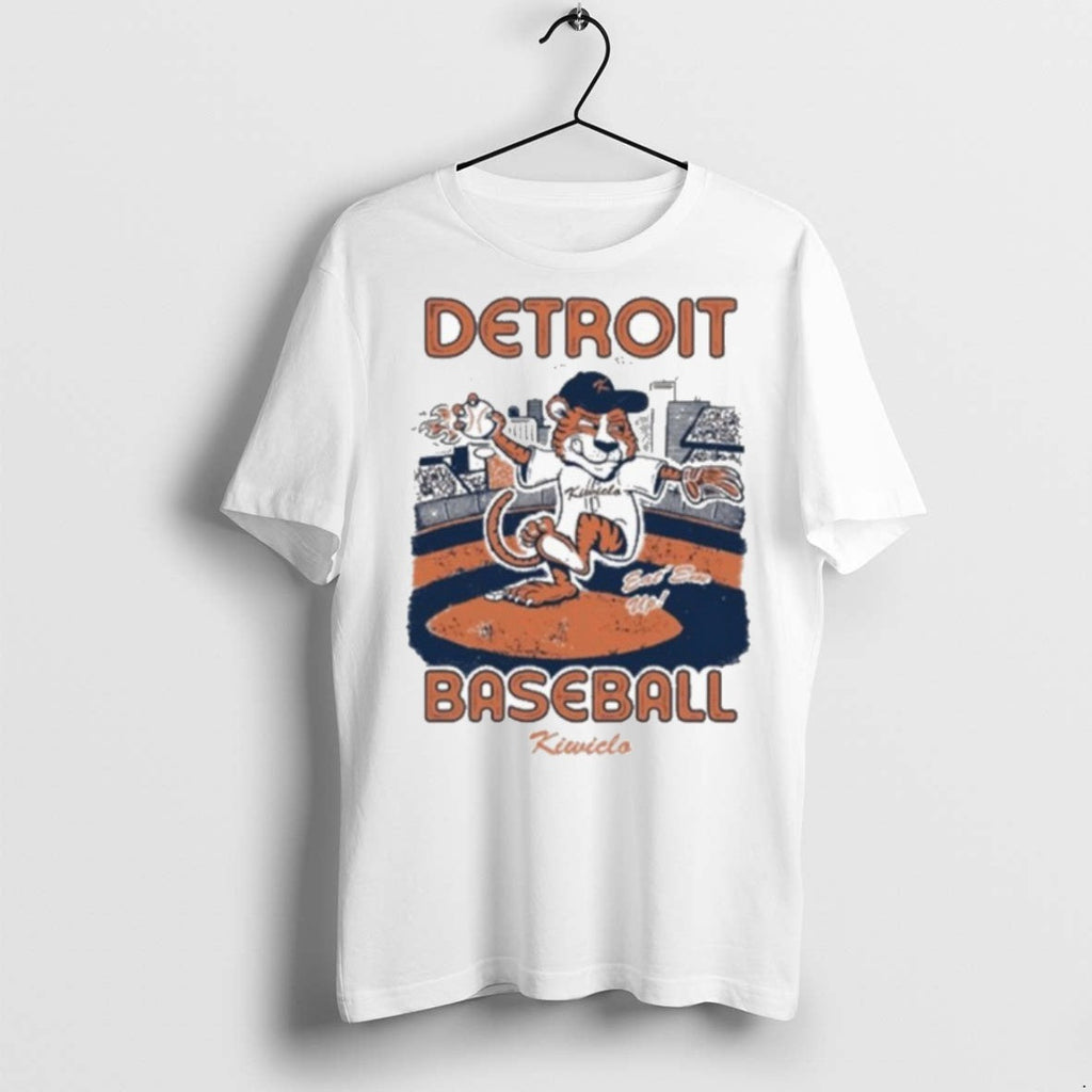 Premium Detroit Tigers Eat Em Up Kiwiclo Mlb Mascot T Shirts Unisex T-shirt, Sweatshirt, Hoodie, Long Sleeve Tee - T-Shirt, Sweatshirt, Hoodie
