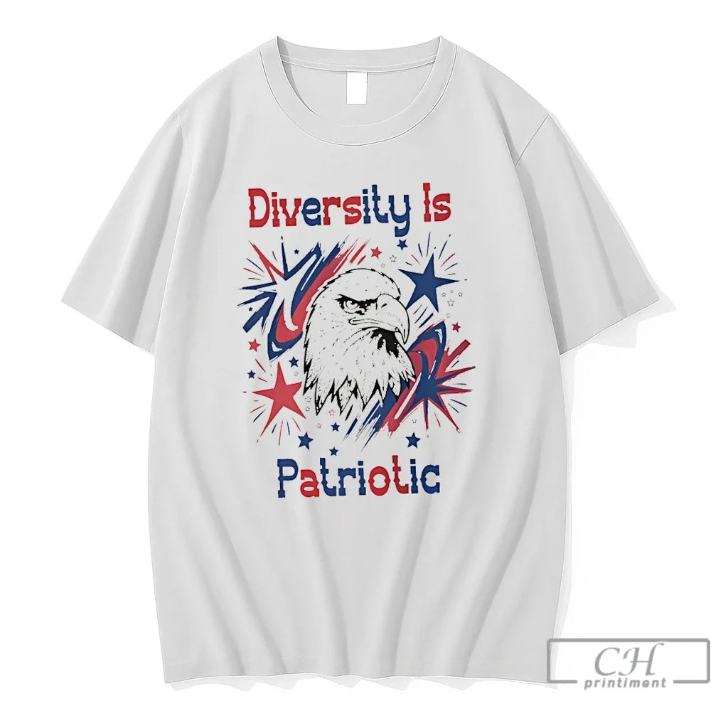 Premium Eagle Diversity Is Patriotic Fourth Of July 2026 Unisex T-shirt, Sweatshirt, Hoodie, Long Sleeve Tee - T-Shirt, Sweatshirt, Hoodie