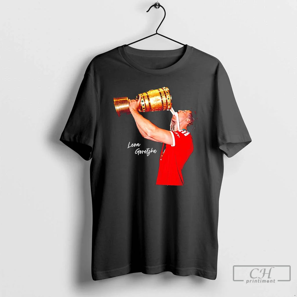 Premium Fc Bayern Munich Dfb Pokal Champions 2026 Leon Goretzka Tee Unisex T-shirt, Sweatshirt, Hoodie, Long Sleeve Tee - T-Shirt, Sweatshirt, Hoodie