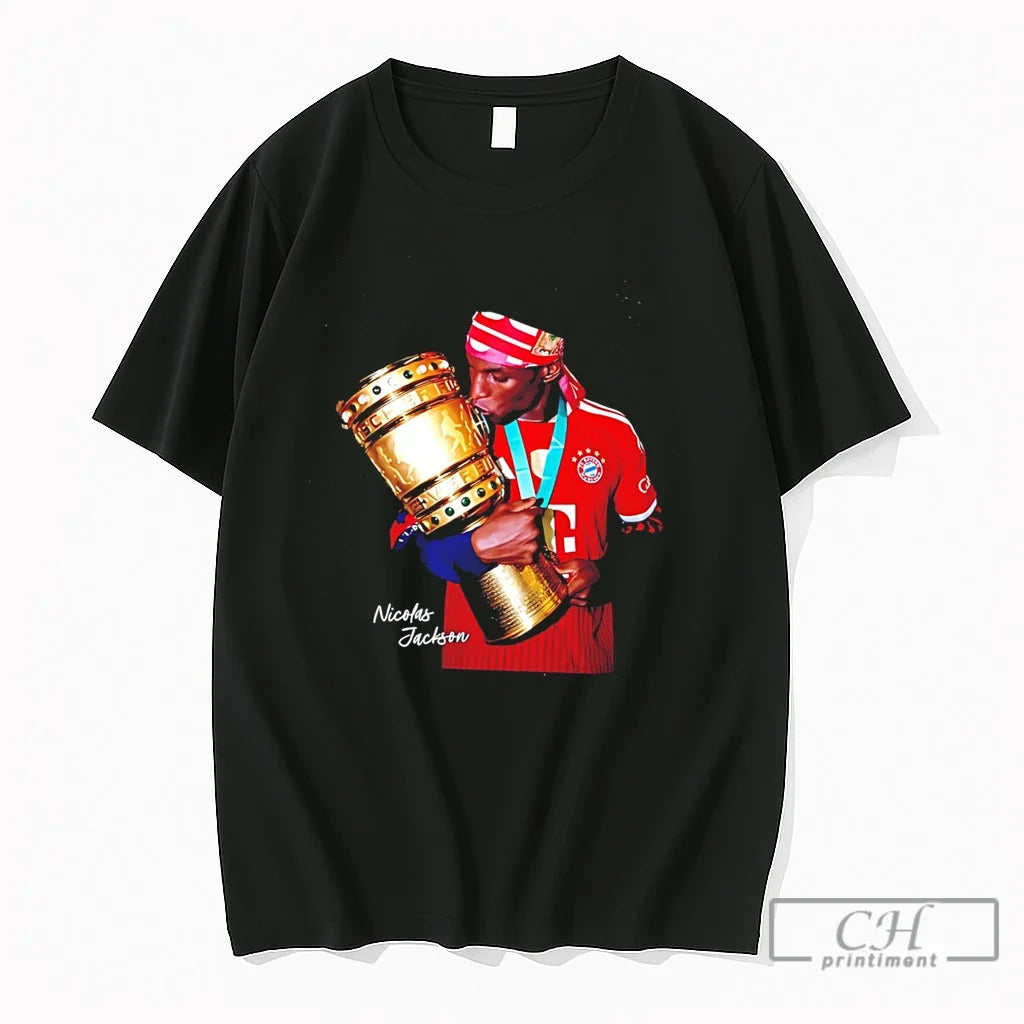 Premium Fc Bayern Munich Dfb Pokal Champions 2026 Nicolas Jackson Tee Unisex T-shirt, Sweatshirt, Hoodie, Long Sleeve Tee - T-Shirt, Sweatshirt, Hoodie