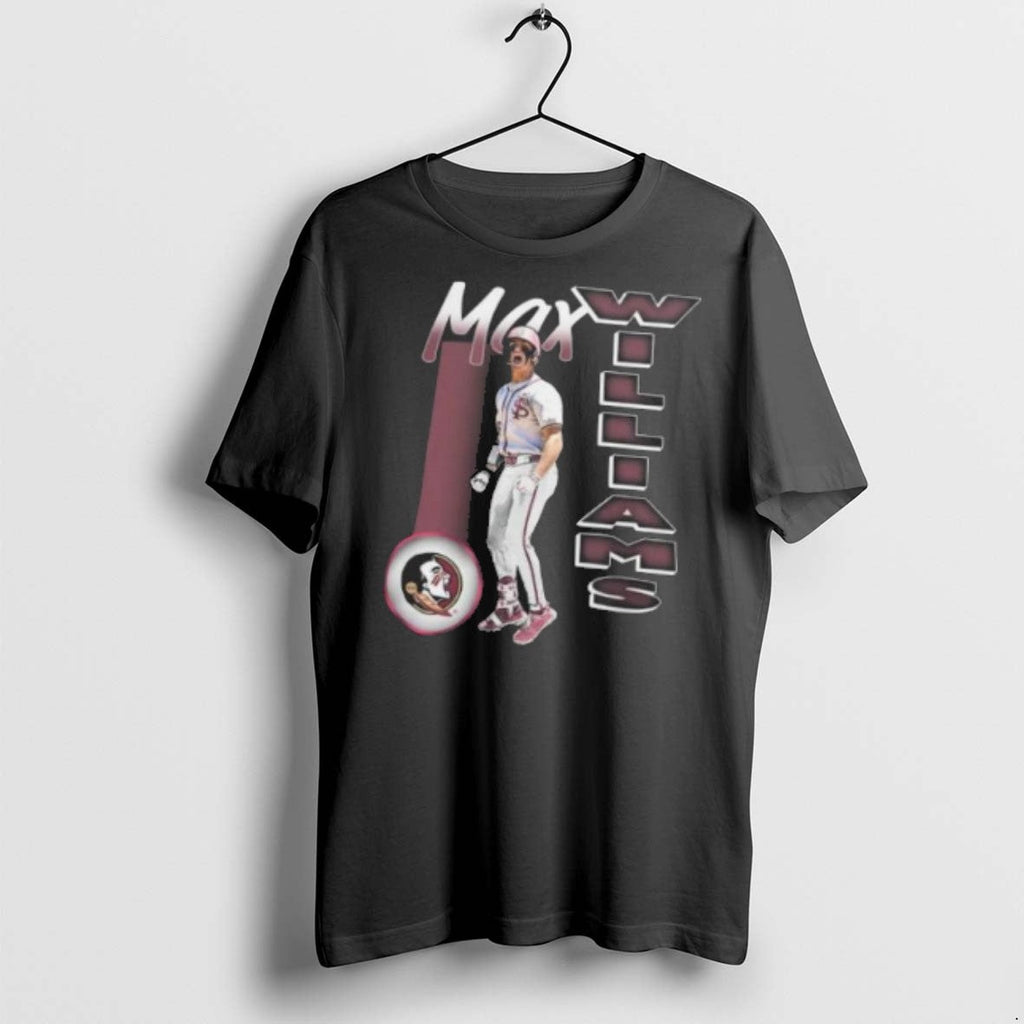 Premium Florida State Seminoles Merch Fsu Baseball Max Williams Retro T Shirts Unisex T-shirt, Sweatshirt, Hoodie, Long Sleeve Tee - T-Shirt, Sweatshirt, Hoodie