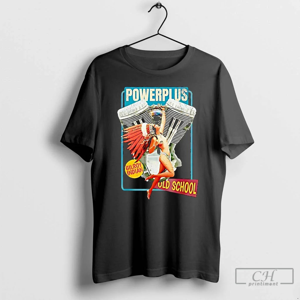 Gilroy Indian Powerplus Bottlecap Old School Retro T-Shirts, Hoodie, Sweatshirt - T-Shirt, Sweatshirt, Hoodie