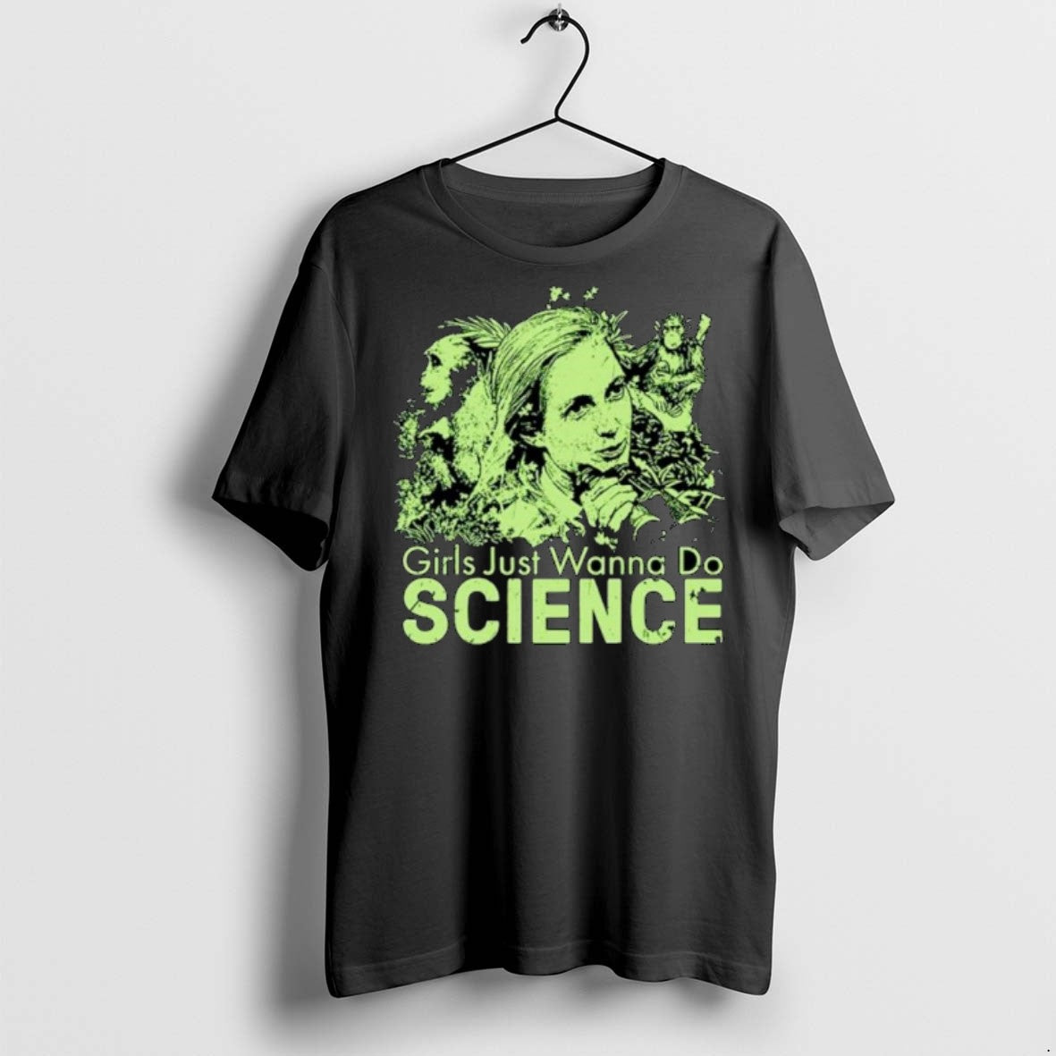 Premium Girls Just Wanna Do Science Jane Goodall Inspired Ornaments T Shirts Unisex T-shirt, Sweatshirt, Hoodie, Long Sleeve Tee - T-Shirt, Sweatshirt, Hoodie