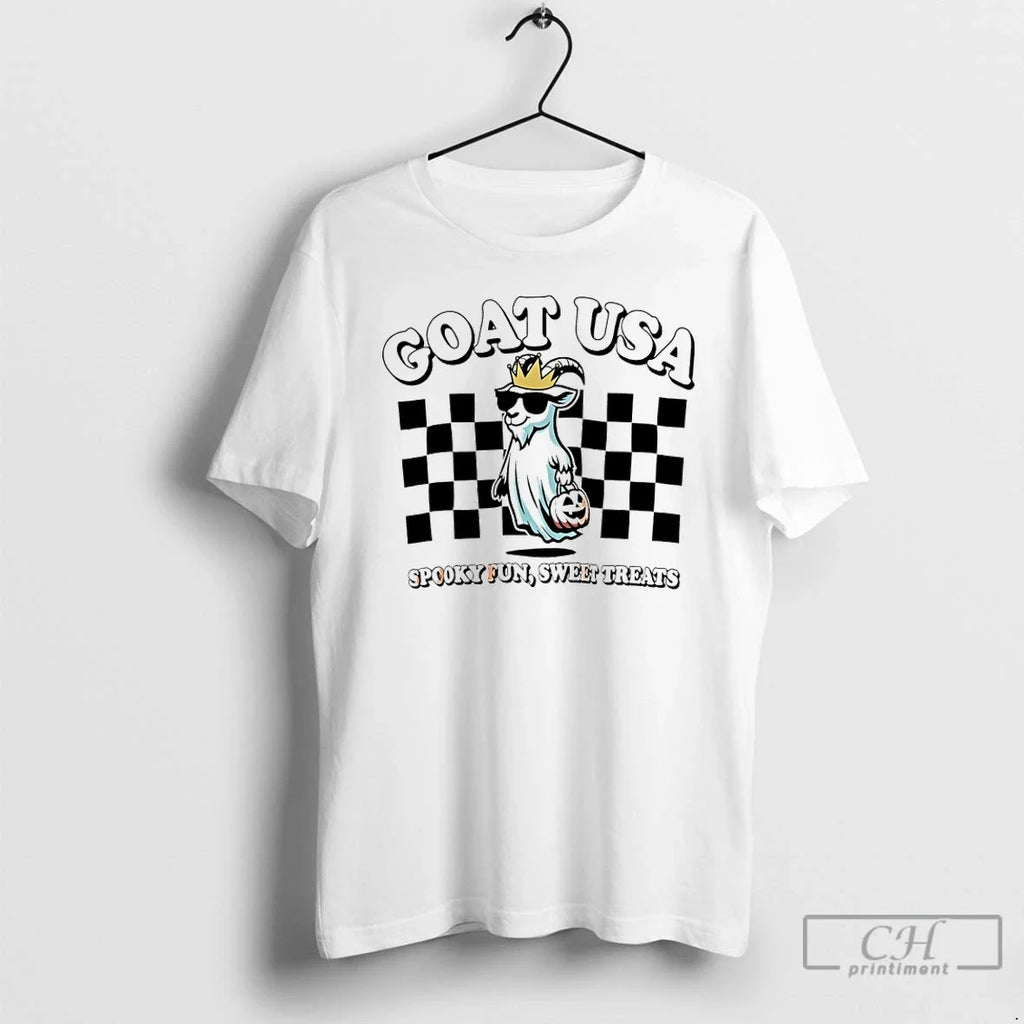 Goat Usa Spooky Fun Sweet Treats T-Shirts, Hoodie, Sweatshirt - T-Shirt, Sweatshirt, Hoodie
