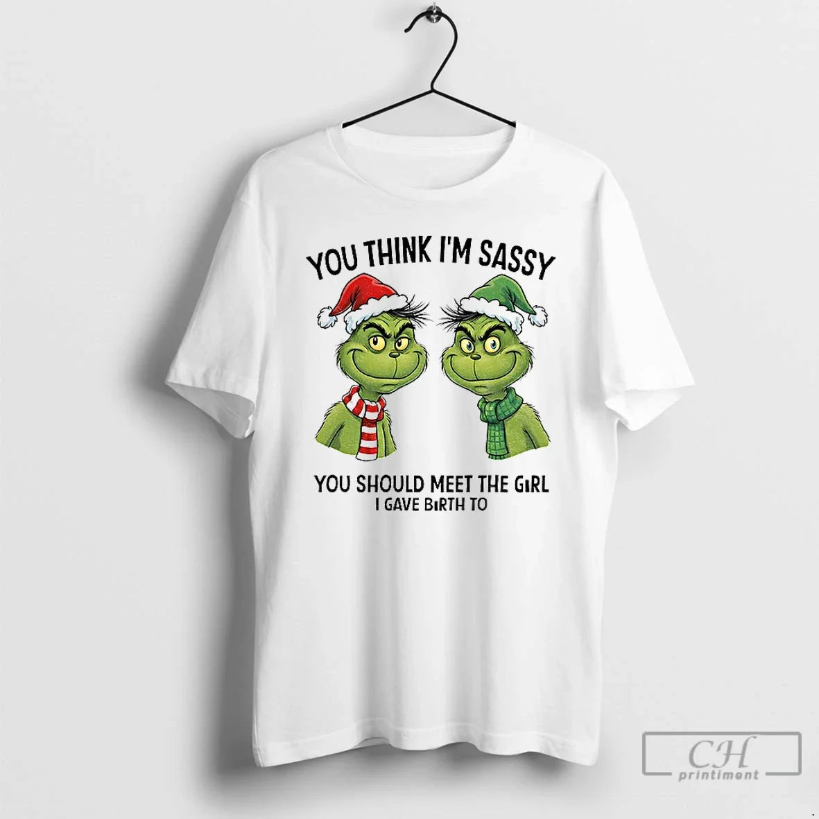 Grinch Santa Couple You Think Im Sassy You Should Meet Girl I Gave T-Shirts, Hoodie, Sweatshirt - T-Shirt, Sweatshirt, Hoodie