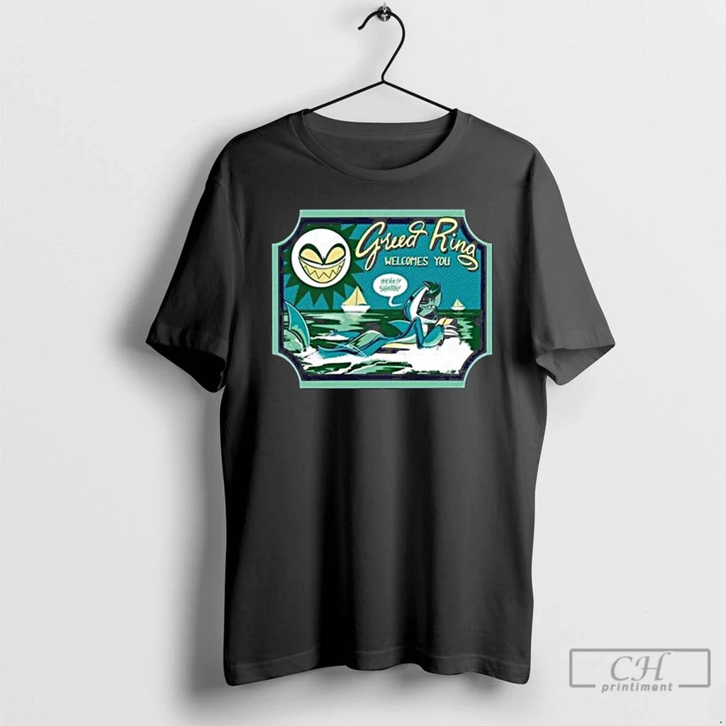 Premium Helluva Boss Chaz Halloween Slasher Shark Robot Long Sleve T Shirts Unisex T-shirt, Sweatshirt, Hoodie, Long Sleeve Tee - T-Shirt, Sweatshirt, Hoodie