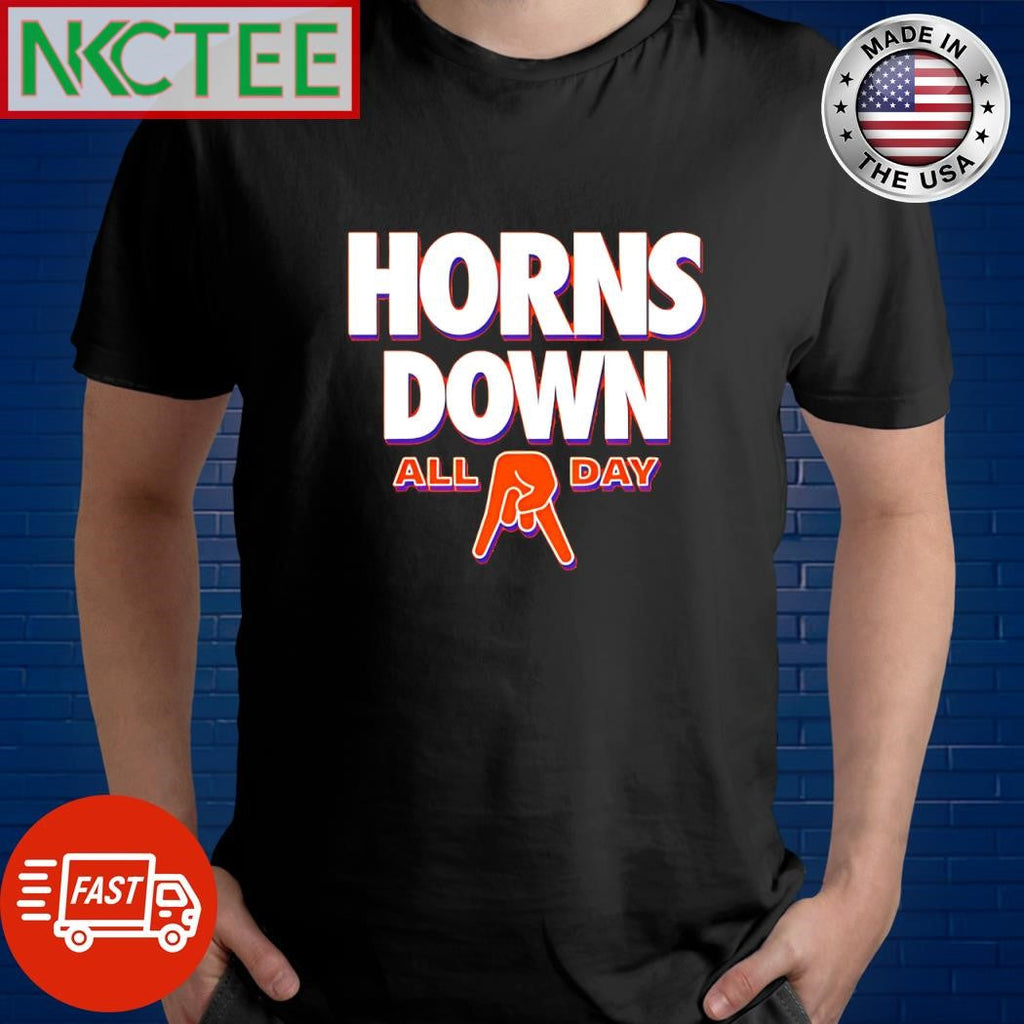 Premium Horns Down  All Day Clemson Tide College shirt Unisex T-shirt, Sweatshirt, Hoodie, Long Sleeve Tee - T-Shirt, Sweatshirt, Hoodie