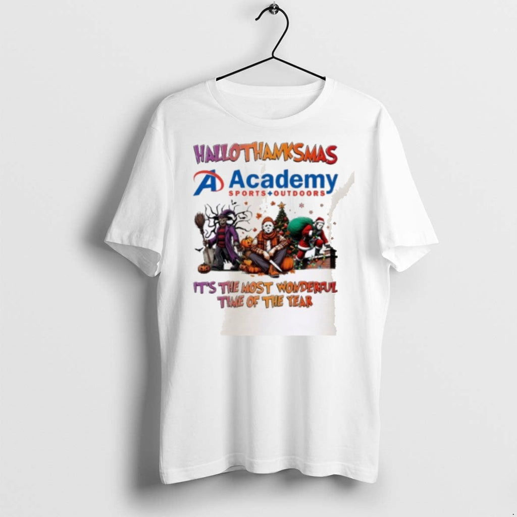 Premium Horror Character X Academy Sports Outdoors Hallothanksmas Its The Most Wonderful Time Of The - T-Shirt, Sweatshirt, Hoodie