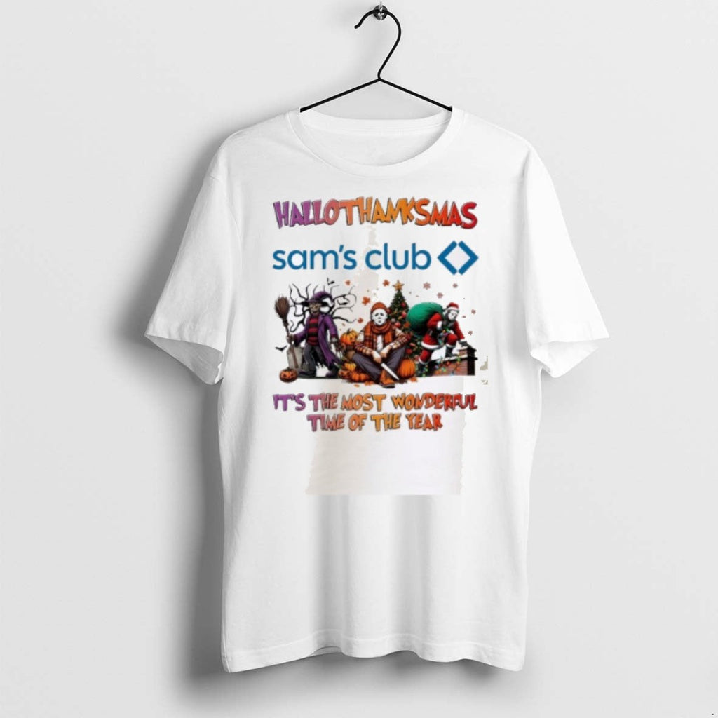 Premium Horror Character X Sams Club Hallothanksmas Its The Most Wonderful Time Of The Year - T-Shirt, Sweatshirt, Hoodie