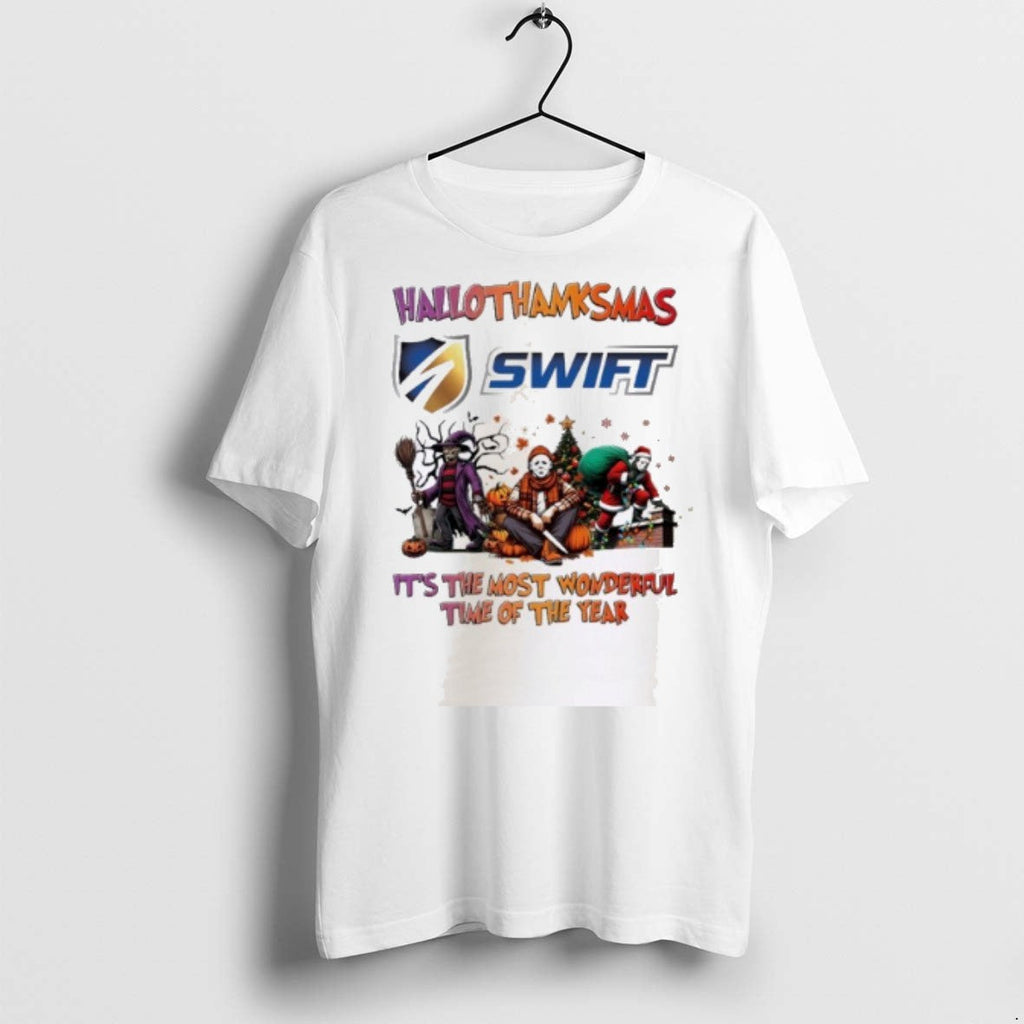Premium Horror Character X Swift Transportation Hallothanksmas Its The Most Wonderful Time Of The Year - T-Shirt, Sweatshirt, Hoodie