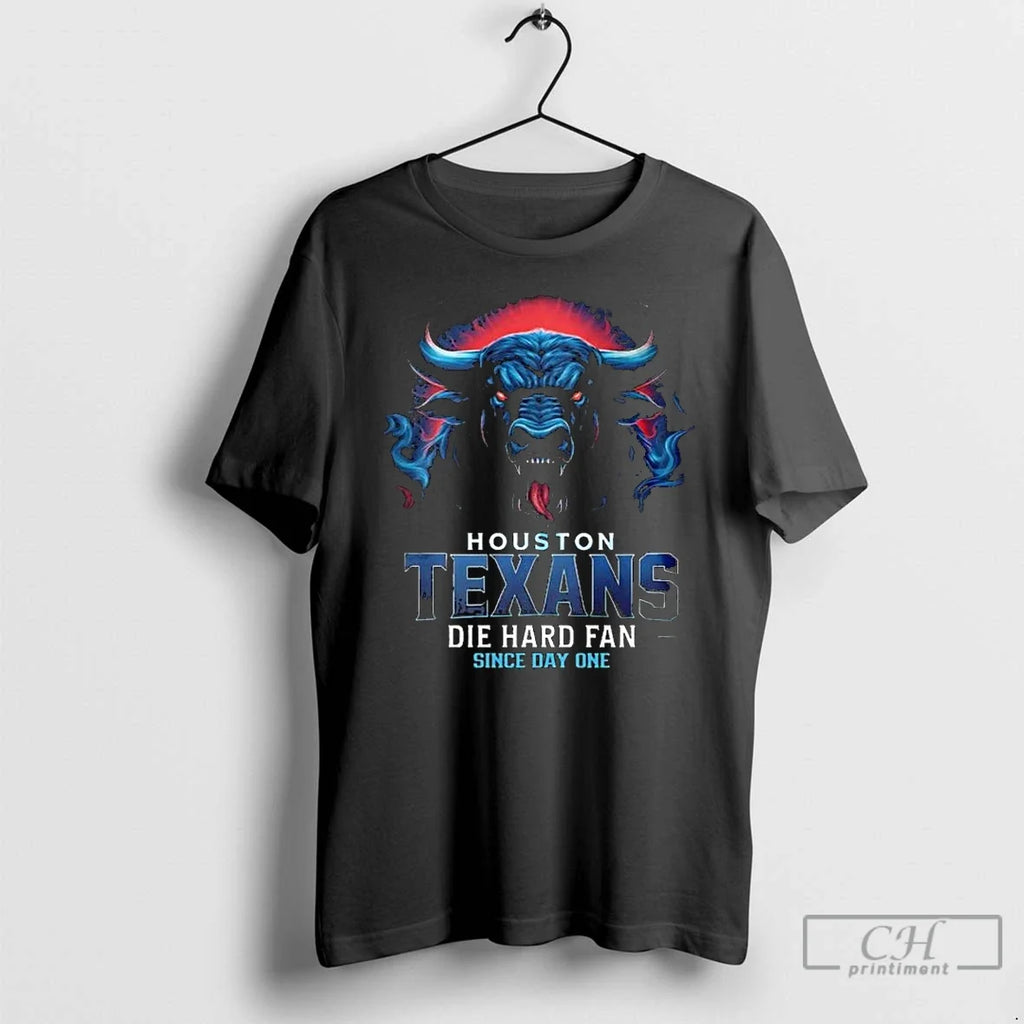 Premium Houston Texans Die Hard Fan Since Day One Long Sleve T Shirts Unisex T-shirt, Sweatshirt, Hoodie, Long Sleeve Tee - T-Shirt, Sweatshirt, Hoodie