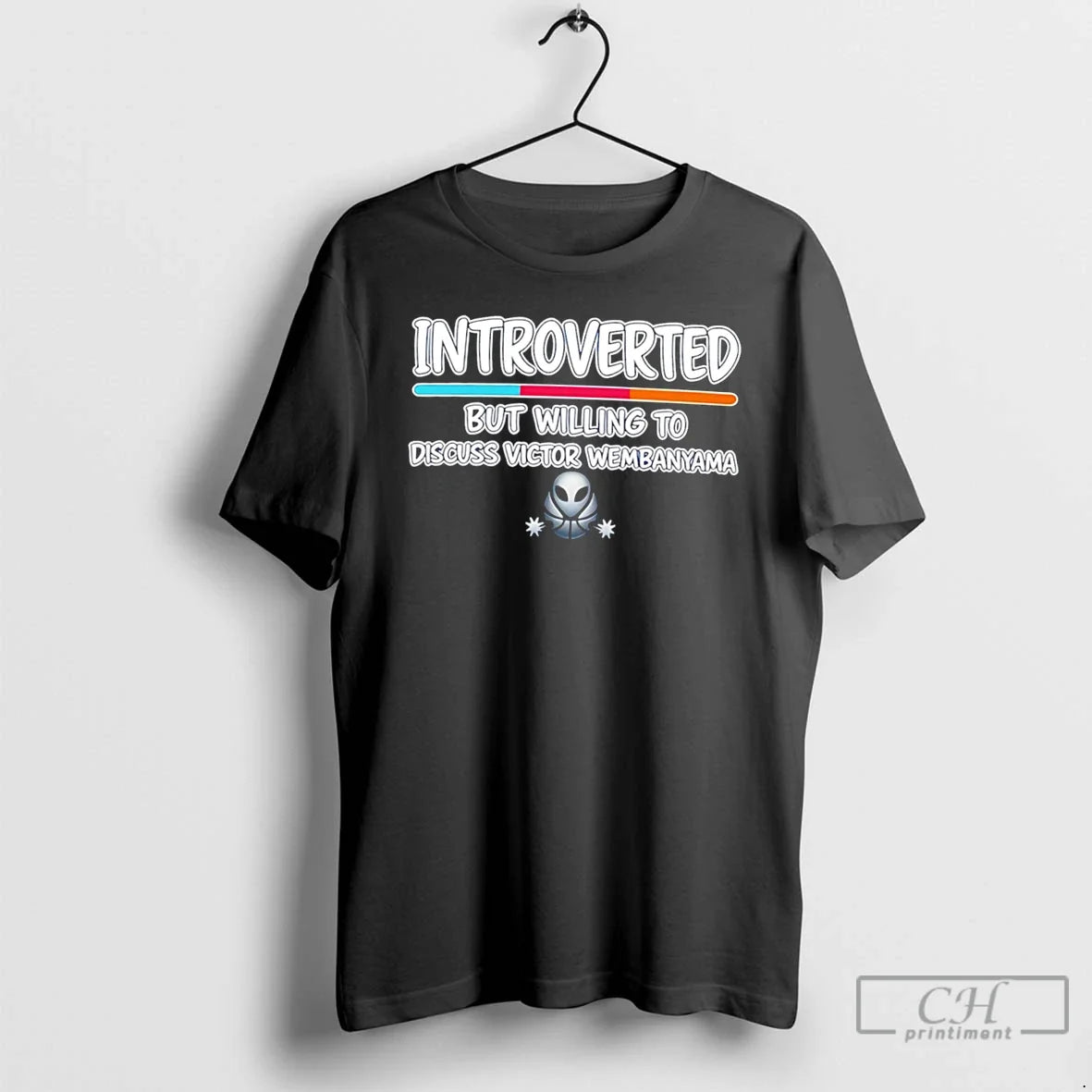 Premium Introverted But Willing To Discuss Victor Wembanyama Tee Unisex T-shirt, Sweatshirt, Hoodie, Long Sleeve Tee - T-Shirt, Sweatshirt, Hoodie
