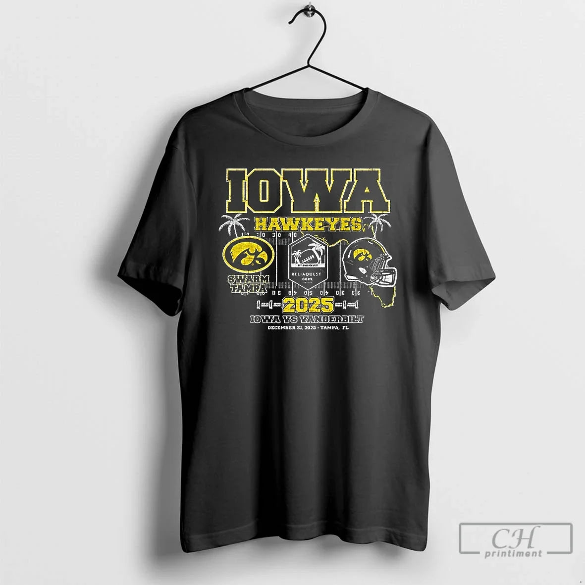 Iowa Hawkeyes Vs Vanderbilt Commodores Swarm Tampa 2025 T-Shirts, Hoodie, Sweatshirt - T-Shirt, Sweatshirt, Hoodie