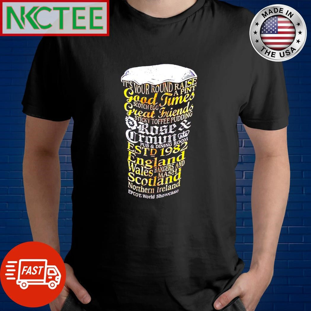 Premium It’s your round raise a pint good times scotch egg great friends sticky toffee pudding shirt - T-Shirt, Sweatshirt, Hoodie