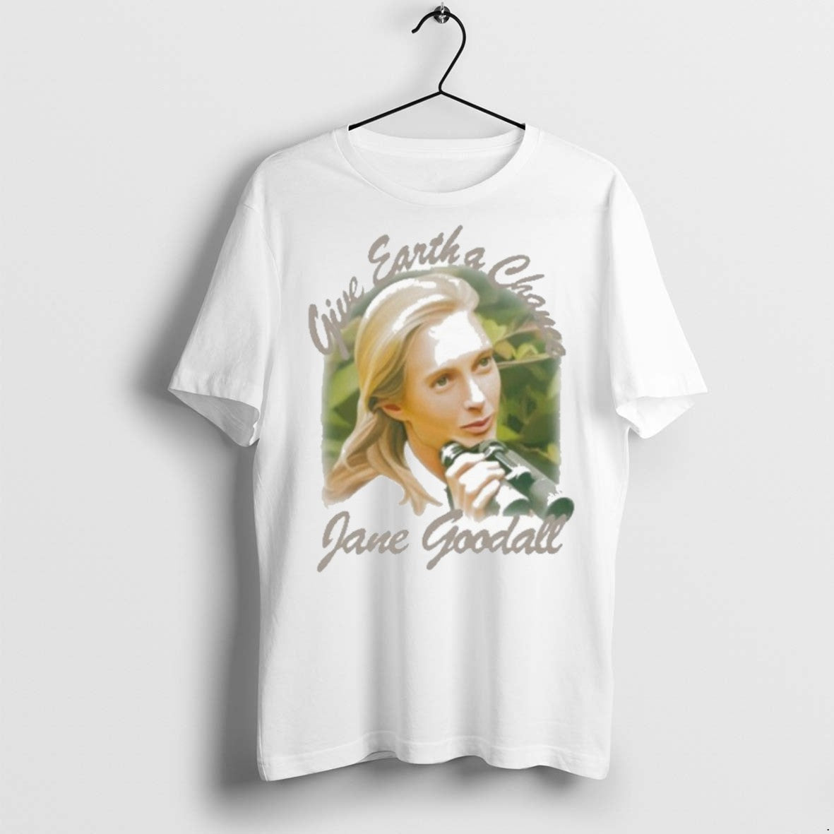 Premium Jane Goodall Give Earth A Chance Memorial A Tribute To A Life Of Purpose Unisex T-shirt, Sweatshirt, Hoodie, Long Sleeve Tee - T-Shirt, Sweatshirt, Hoodie