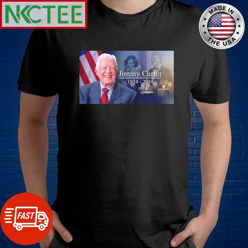 Premium Jimmy Carter 1924 2024 shirt Unisex T-shirt, Sweatshirt, Hoodie, Long Sleeve Tee - T-Shirt, Sweatshirt, Hoodie