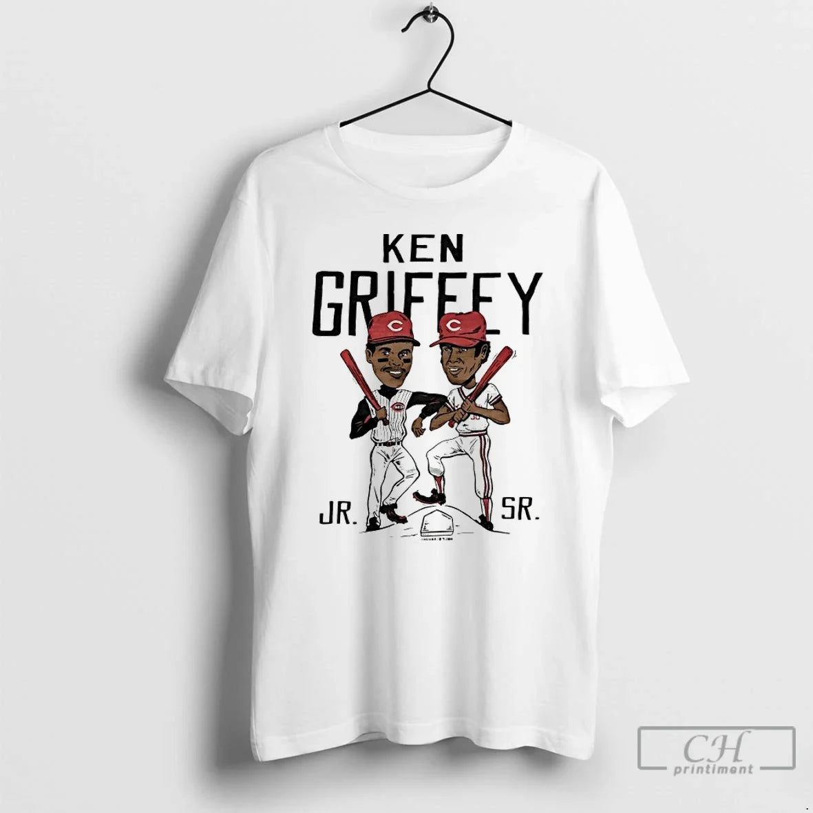 Ken Griffey Father Son Cincinnati Reds Player Caricature T-Shirts, Hoodie, Sweatshirt - T-Shirt, Sweatshirt, Hoodie