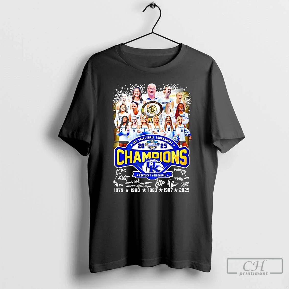 Kentucky Sec Volleyball Tournament 2025 Champions Signatures T-Shirts, Hoodie, Sweatshirt - T-Shirt, Sweatshirt, Hoodie
