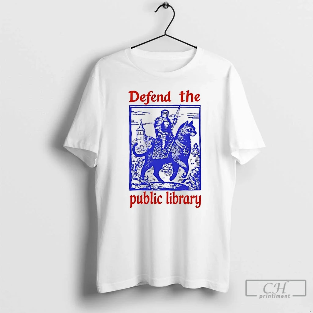 Knight Cat Defend Public Library T-Shirts, Hoodie, Sweatshirt - T-Shirt, Sweatshirt, Hoodie