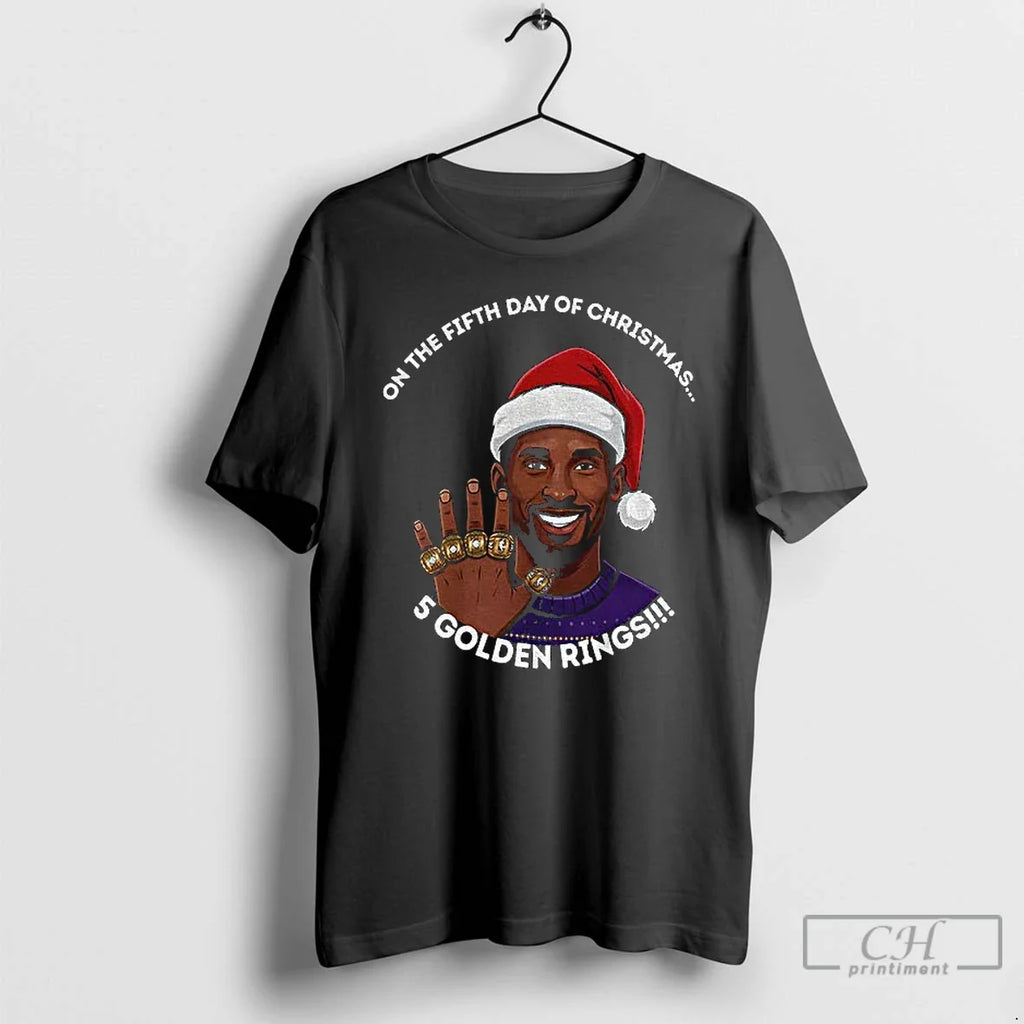 Kobe Bryant 5 Golden Rings Fifth Day T-Shirts, Hoodie, Sweatshirt - T-Shirt, Sweatshirt, Hoodie