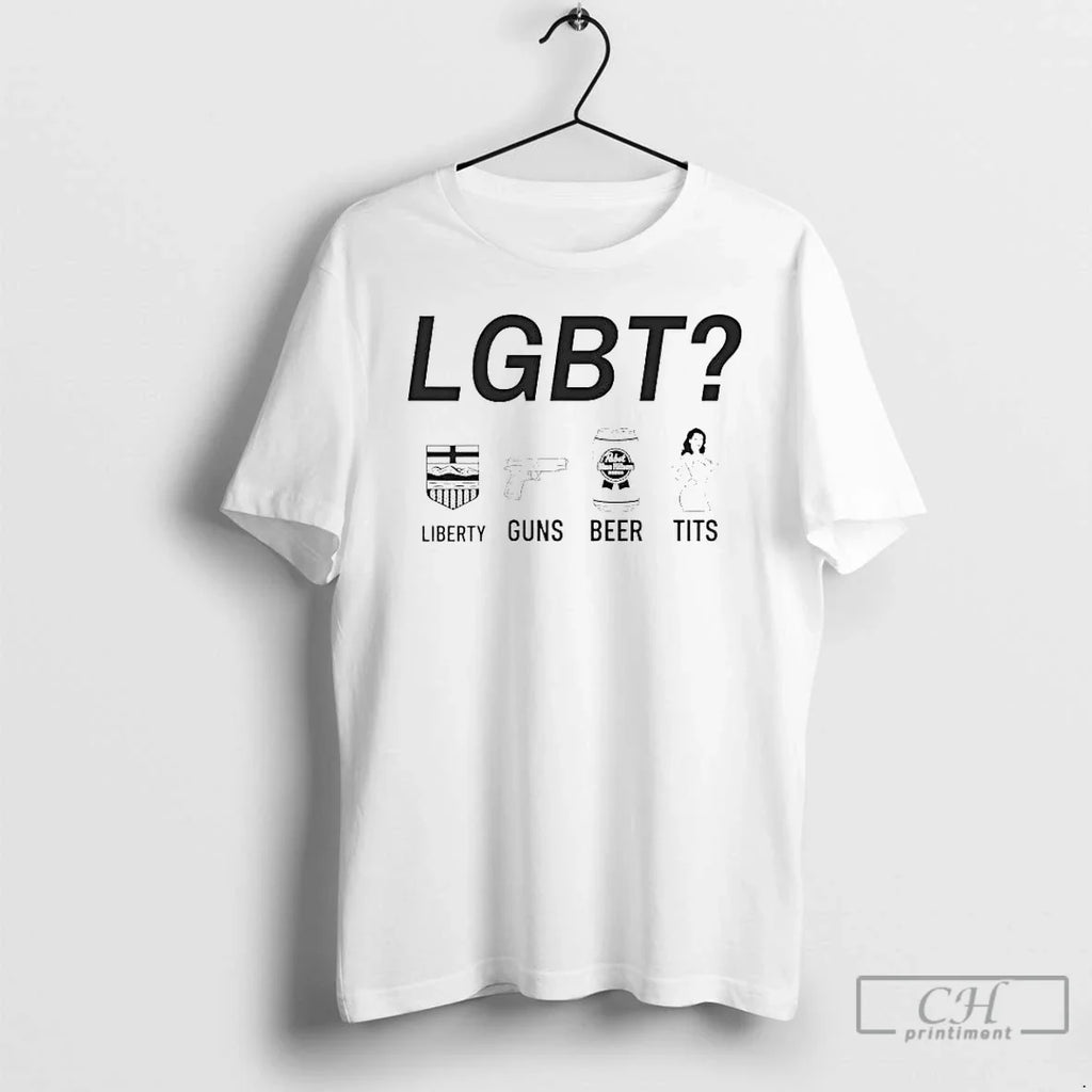 Lgbt Liberty Guns Beer Tits T-Shirts, Hoodie, Sweatshirt - T-Shirt, Sweatshirt, Hoodie