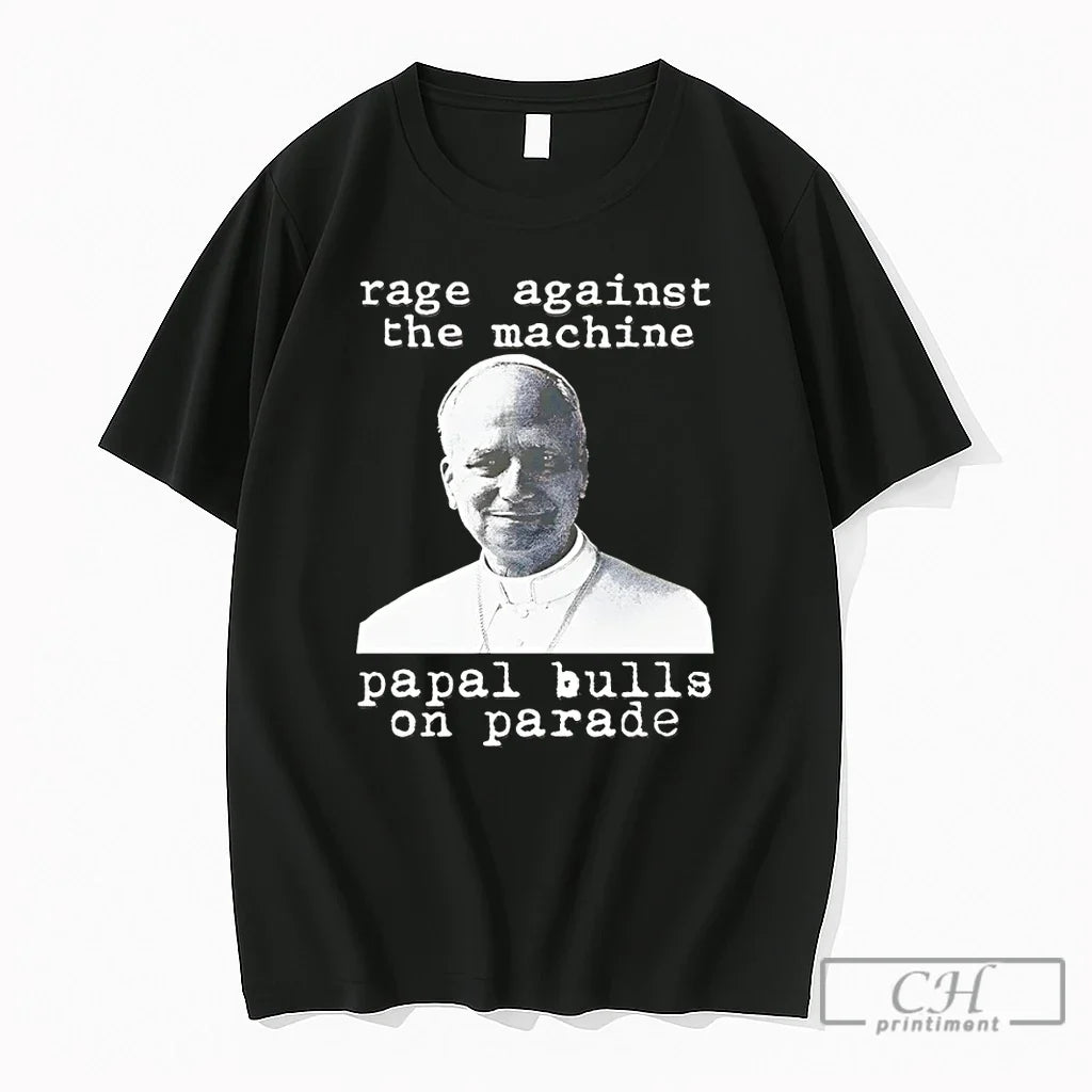 Premium Leo Pope Xiv Rage Against The Machine Papal Bulls On Parade T Shirts Sweater Unisex T-shirt, Sweatshirt, Hoodie, Long Sleeve Tee - T-Shirt, Sweatshirt, Hoodie